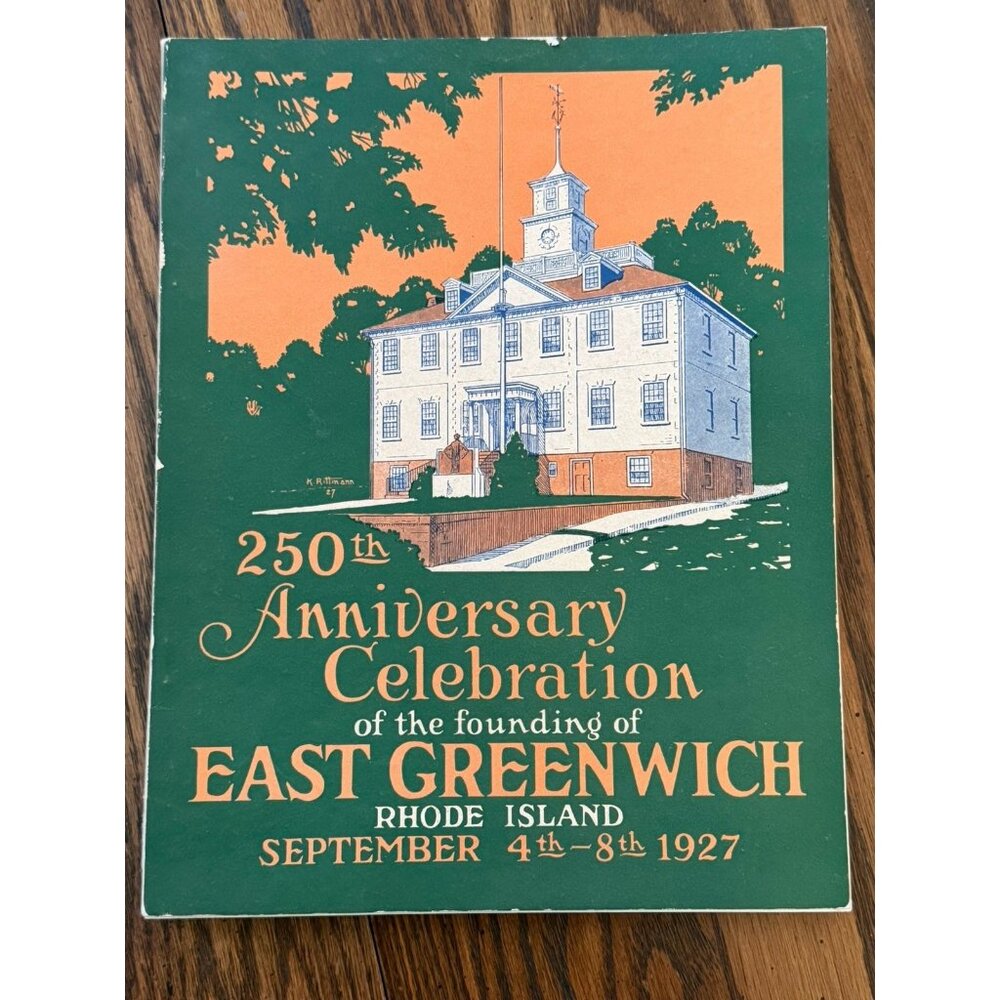 250th ANNIVERSARY CELEBRATION OF FOUNDING‎ EAST GREENWICH RHODE ISLAND 1927 book